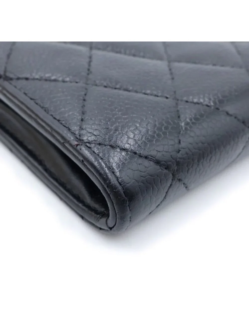 Chanel Caviar Quilted Round Zip Wallet Black